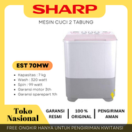 [Cianjur] MESIN CUCI SHARP EST 70 MW 2 TABUNG 7KG EST 70MW