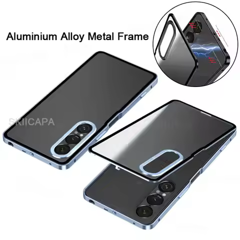 Shockproof Metal Phone Case For Sony Xperia 1 V II Aluminium Alloy Metal Frame Hard Matte Bumper Cov