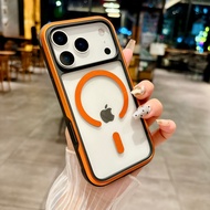 High Transparency Two-Color No Citrine Rui Magnetic i17 Phone Case Shock-Resistant Protective Suitab