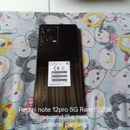 Redmi note 12pro 5G ram 8/256 second like new