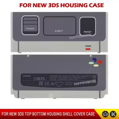 Gray COLOR Replacement Front Back Faceplate Cover For NEW 3DS Cover Plates Upper and Back Battery Ho