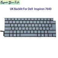 UK GB Backlit Keyboard For Dell Inspiron 7640 7645 7440 7441 7445 PLus 16 14 2-in-1 Notebook Backlig