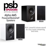 PSB Alpha AM5 Wireless Bluetooth aptX Desktop Bookshelf Speakers (with Phono Built-in)