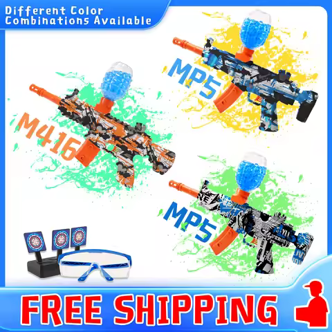 High Speed MP5 Electric Water Bullets Blaster Toys, M416 Automatic Gel Balls Gun, Outdoor Shooting G
