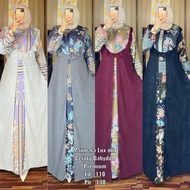 GAMIS WANITA TERBARU DRESS ROMPI SYAKILA MIX CERUTY PREMIUM BESTSELLER