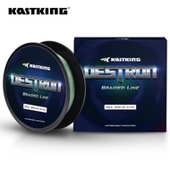 KastKing Destron สายเบ็ดถัก PE 4เส้น6-80LB 137เมตรเส้นผ่าศูนย์กลางบางเฉียบสายเบ็ดตกปลามอสสีเขียวที่ไ