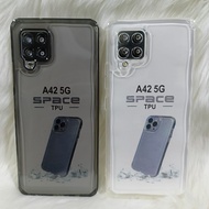 Samsung A42 5G Silicone Clear Black Transparent TPU Airbang Casing