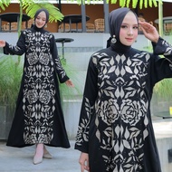 HITAM Banat ABAYA EXCLUSIVE GAMIS SAUDI Arabia Black Embroidery TURKEY Umrah TURKEY ABAYA DUBAI AYRA