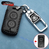 YAMAHA car key case for YAMAHA NVX Y16 AEROX XMAX key covers Fazzio NVX Scooter cow leather key bags