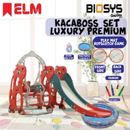 (ELM) SL GOOGOO BIRD KACABOSS Premium Slide 170cm Extra Long 3 in 1 Slide and Swing With Guardrail P