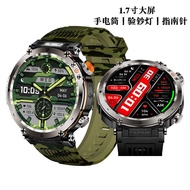 HT30 Outdoor Smart Flashlight LED Money Detector Light 1.71 Cross-Border Compass Inch Watch Touch Bl