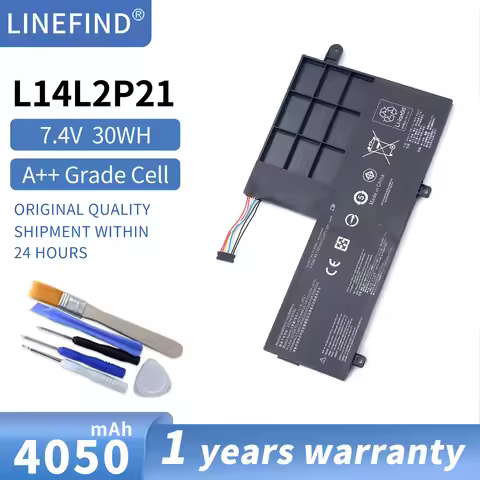L14L2P21 7lins 7.4V 4050mAh Laptop Battery For Lenovo Yoga 500 S41 IdeaPad 720 80X4 L14M2P21 SB10W67