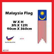 【EXTRA BIG】3x12ft 90cm x 360cm Malaysia Flag / 7473 / FM312