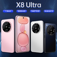[IN STOCK] ศัพท์มือถือ X8 Ultra 3+16GBincell เครื่องอเนกประสงค์หน้าจอใหญ่แบบเจาะรูอัจฉริยะ  4G ศัพท์