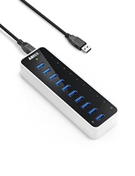 (Anker) Array Anker USB 3.0 9-Port Hub + 5V 2.1A Smart Charging Port with 12V 5A Power Adapter