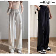 【READY STOCK AT Johor】 Hotgirl⭐ Cargo Pants Women Thin Slimming Wide Leg Pants Loose Casual Pants