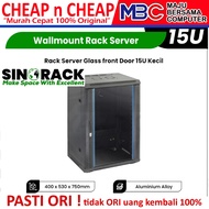 Sinorack 15U Server RACK 53x40x75cm Depth 400mm - WALLMOUNT RACK SERVER CABINET 4u 6u 9u 12u 15u