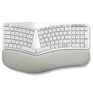 Macally Backlit Bluetooth Ergonomic Keyboard for Mac - Sculpted for Comfort - Wireless Ergonomic Key