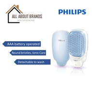 (READY STOCK) Philips EasyShine Ionic Styling Hair Brush with Round bristles tips | Includes AAA battery - Baby Blue