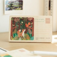 【拼風景明信片-森林好朋友】台灣紀念品 / 木製卡片 / 25片拼圖