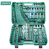 Set Koper Kombinasi Kunci Socket 216 pcs Kunci Sok Set Kunci Shock Wrench - E21602