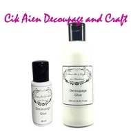 SuNi Art and Craft Decoupage Glue 250ml or 65ml - suitable for most surface, use to glue the tissue and paper