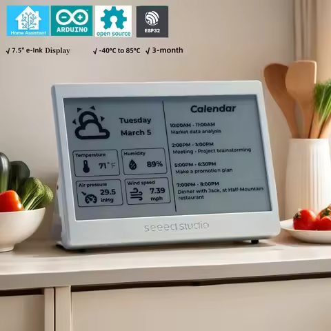 XIAO 7.5" ePaper Panel,e-Ink Screen Display 800×480 esp32 Home Assistant, Compatible with TRMNL, 200
