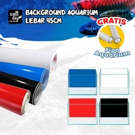 Show Sticker Background Aquarium Aquascape Skotlite Skotlet Hitam Biru