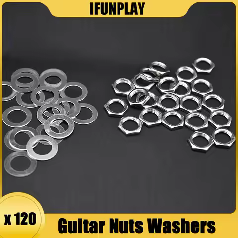120Set M7/M8/M9/M10/M12 Nut and Washer for Guitar Potentiometer Switch or Socket Jack Nut/Washer Kit