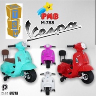 MAINAN MOTOR AKI ANAK VESPA PIAGIO PMB M 788 MOTOKIDS NEW EDITION