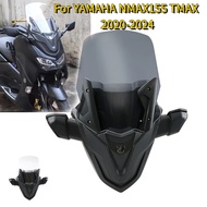 For YAMAHA NMAX155 TMAX  2020-2024 Motorcycle ABS Windscreen Windshield With Front Mask Panel Rearview Mirror Integrated Accessories