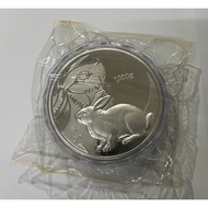 2011 Chinese Zodiac Lunar Year of the Rabbit 1 kg kilo Silver Plated Round 1kg