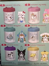 7-11 mofusand x Sanrio 玻璃樽公仔 Hello Kitty, Pompompurin 布甸狗 出售/交換