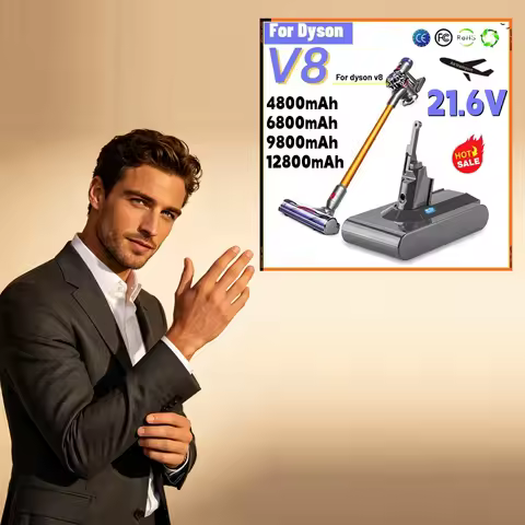 🏗️ Rechargeable Batteries for Dyson Vacuum Cleaner, Absolute V8 Animal, Li-ion, SV10, 4800mAh/6800mA