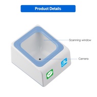 QR Code Desktop Barcode Scanner 1D 2D USB Cable Barcode Reader  Mobile Pay Hands-free Platform Cash 