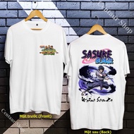 Cheap Uchiha Sasuke Naruto 2-Sided Soft Round Neck T-shirt K30USK013