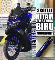 SKOTLET STIKER MOTOR HITAM LEMBAYUNG BIRU MOONLIGHT SKOTLET BLACK MAGIC BLUE SKOTLET HITAM LEMBAYUNG