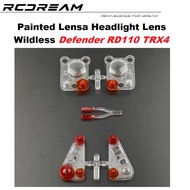 RCDream Painted Headlight Lens Tail Light Lens Wildless Defender RD110 RD90 TRX4 Defender Upagrade R