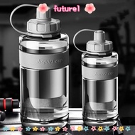 FUTUREE Drinking Bottle, Large Capacity Plastic Sports Water Bottle, Outdoor with Straw 2L/1.5L/1L/0
