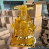 Menawarkan Hiasan Kraf Etalase Hiasan Patung Buddha Dewa Kekayaan Desktop Rumah Air Kaca Naga Lima D