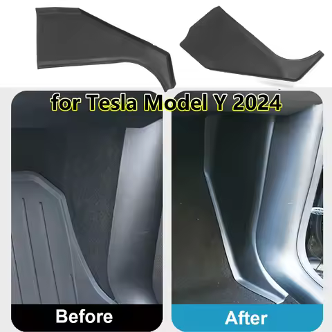 For Tesla Model Y 2024 HW4.0 Rest Pedal Side Guards Protector Cover TPE Anti Kick Sticker Front Door