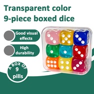 Box set of 9 14mm transparent 9 dice dice dice dice dice throw sieve