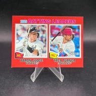 2026 Topps Heritage 1 Aaron Judge/Trea Turner Red Bordered Parallel Batting Leaders-NM