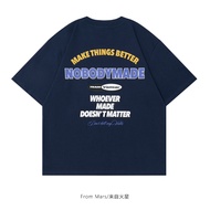 COD [/Recommended] Heavy 230g Double Yarn Pure Cotton Combed Tight English Letter Printed Short-Slee