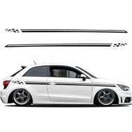 Car Waist Line Racing Stripes Sticker Vinyl Decal Trims Auto Accessories For Audi A1 8X GB GBA 8XF S