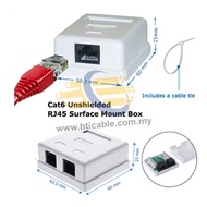 TM Passed RJ45 CAT6 Internet Junction Box / Wall Mount Socket Jack / 8P8C 1 Way 2 Way [RDVB1 / FDVB2