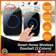 ♥Wireless Doorbell♥Roni Smart doorbell Home LED Remote Digital Door Bell Chime WiFi Remote Digital Door Bell Chime 门铃