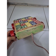 Melissa & Doug Classic ABC Wooden Block Cart