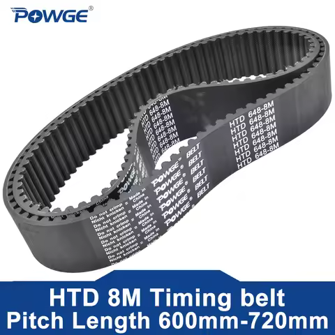 POWGE HTD 8M Timing belt Lp=600 608 616 624 632 640 648 656 664 672 680 688 696 704 712 720 Width 15
