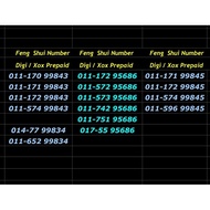 风水号Digi Prepaid, Xox Prepaid. 95686 / 99843 / 99845 / 99834 Feng Shui No Contract Prepaid Number